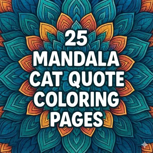 Catitude & Calm – 25 Mandala Cat Quote Pages